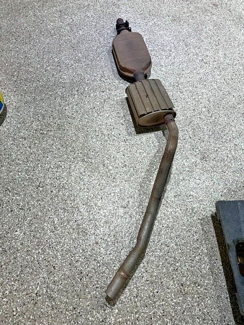 Jeep CJ7-CJ8 Rear Exhaust With Catalytic Converter