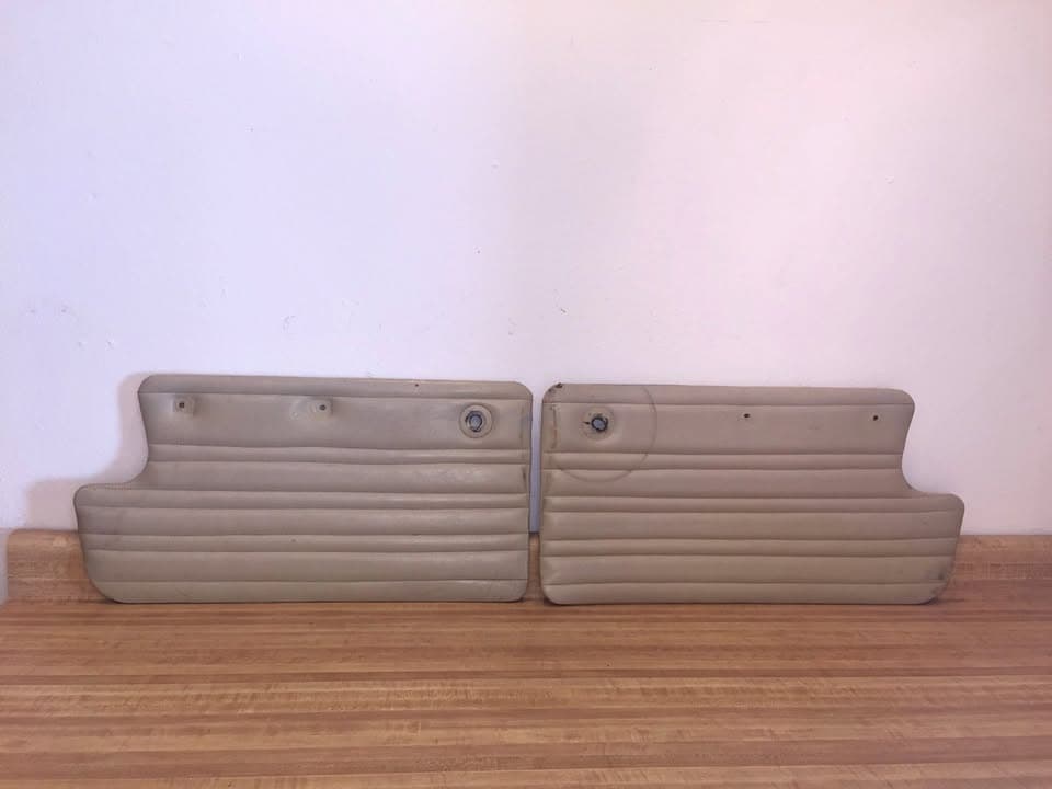 Date Stamped 1979 Jeep CJ7 CJ8 Flax Vinyl Linen Door Panels